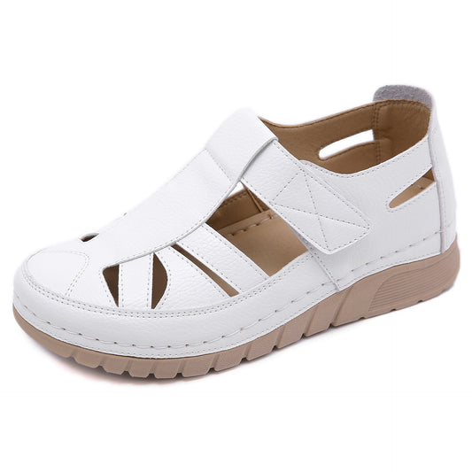 2022 Lightweight Velcro Cutout Plus Size Sandals