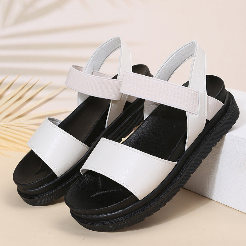 2022 Plus Size Elastic Strap Roman Sandals