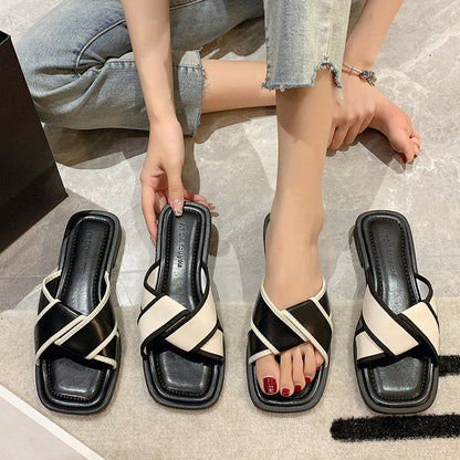 2022 Summer New Fashionable Cross Slippers