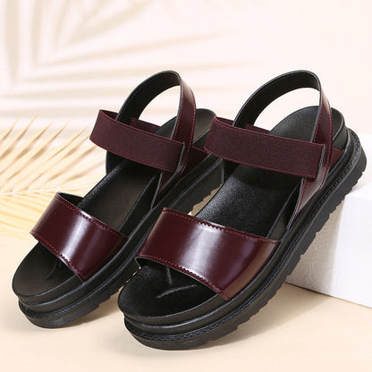 2022 Plus Size Elastic Strap Roman Sandals