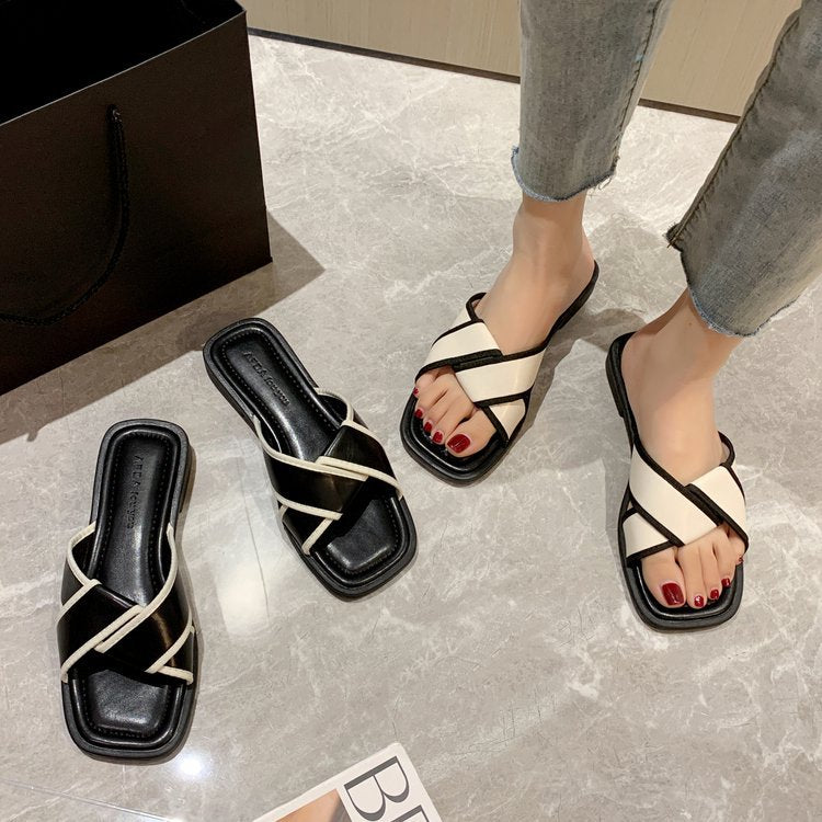 2022 Summer New Fashionable Cross Slippers