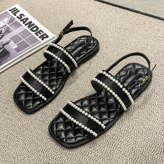 2022 Summer New Gentle Pearl Sandals