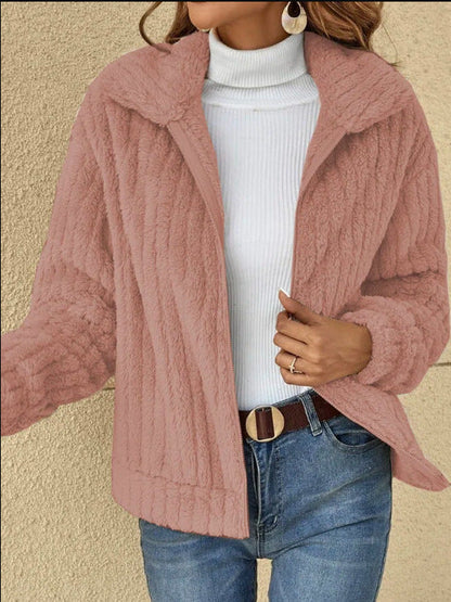 2023 New Plush Cardigan Lapel Jacket