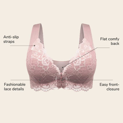 Bra For Older Women Front Closure 5d Shaping Push Up Seamless No Trace Beauty Back Sports Comfy Bra -  